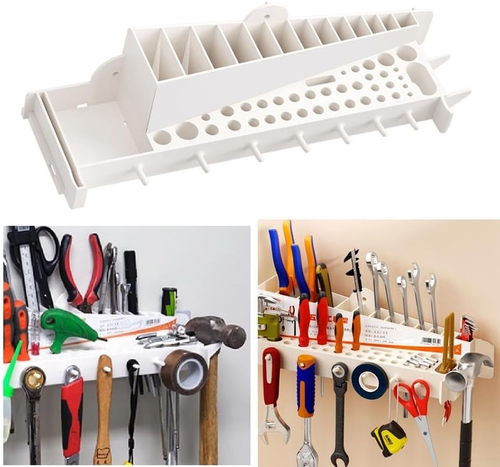 Porte-clés, Organisateur De Tournevis, Support Mural à Outils, Rail De Rangement Pour Matériel, Organisation De Garage Et D'atelier, Plastique (noir)