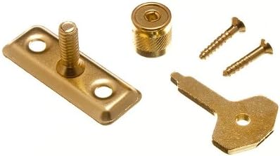  One Stop DIY Window Security Lock With Brass Plated Steel EB Key And Screws