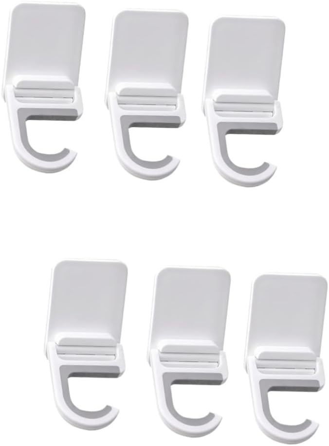  Angoily 9 Pieces Hook For Wall Mop Holder White Wall Clip Silica Gel No Punching