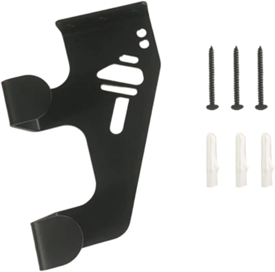  Lot De 2 Supports De Rangement Muraux Pour Tronçonneuse En Métal Pour Garage, Abri De Jardin, Atelier Avec Double Orientation Et Fentes Pour Clés