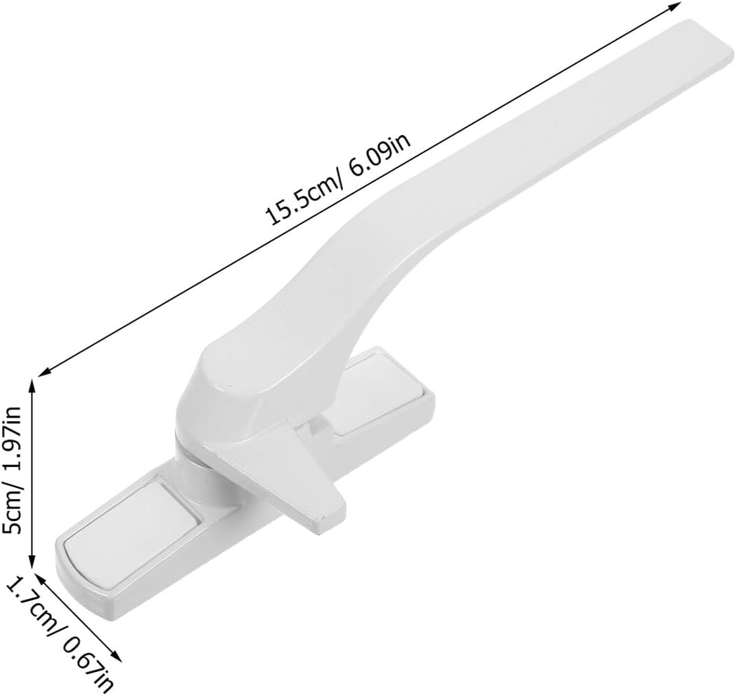  Angoily Set Of 2 White Straight Casement Window Handles Sliding Handle Exterior Ergonomic Lock Secure Lock Hardware Accessories For Door And Window