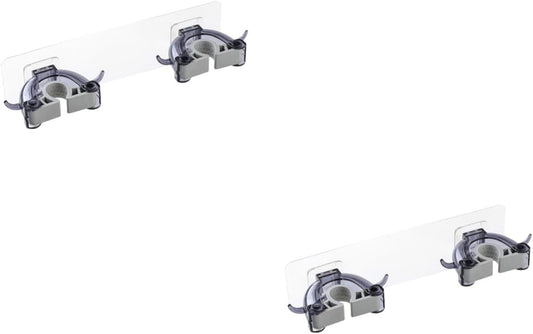  Angoily Lot De 2 Supports Muraux Sans Couture En Plastique Pour Balais Robustes Pour La Maison La Salle De Bain - Autocollant