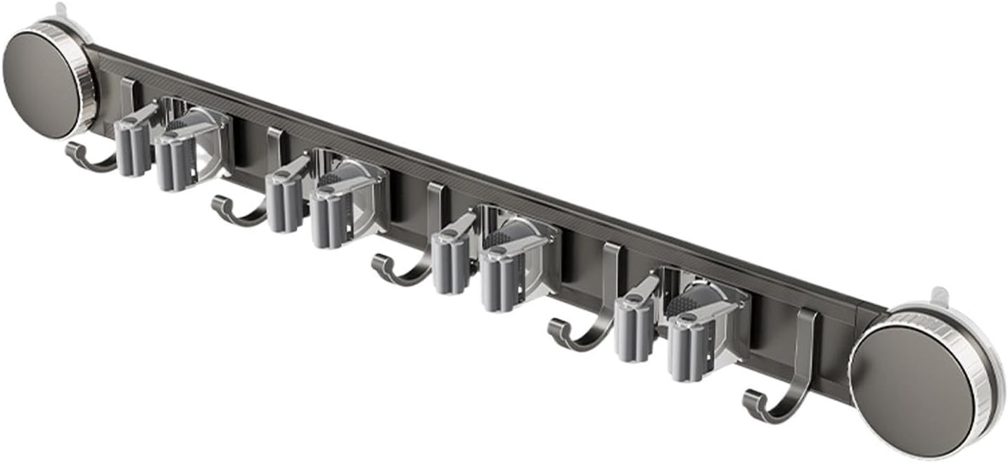 Générique Support Pour Balais Et Serpillères - Support Renforcé Robuste Et Inoxydable - Organisateur Mural Pour Balais Et Rangement,Pour Maison, Bureau, Appartement, Chambre, Salon Et Salle De Bain