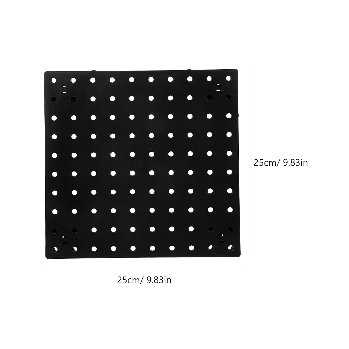 VICASKY Panneau Perforé Noir En Plastique Multi-fonctionnel Et Pratique Pour Rangement Mural Garage Ou Salle De Bain, Organiseur Simple Et Élégant Pour Atelier