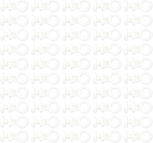  Jojofuny 50 Pcs Roulettes Pour Rail De Rideau En Plastique Beige, Faciles à Utiliser Et Solides, Pour Rideaux Coulissants De Salle De Bain Et Fenêtres