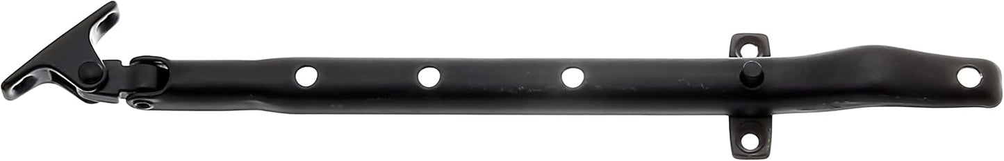  Alberts 843496 Shutter Stop | For Vasistas And Windows With Rotating Frame | Plasticized, In Black | Total Length 285 Mm | Kit Of 10