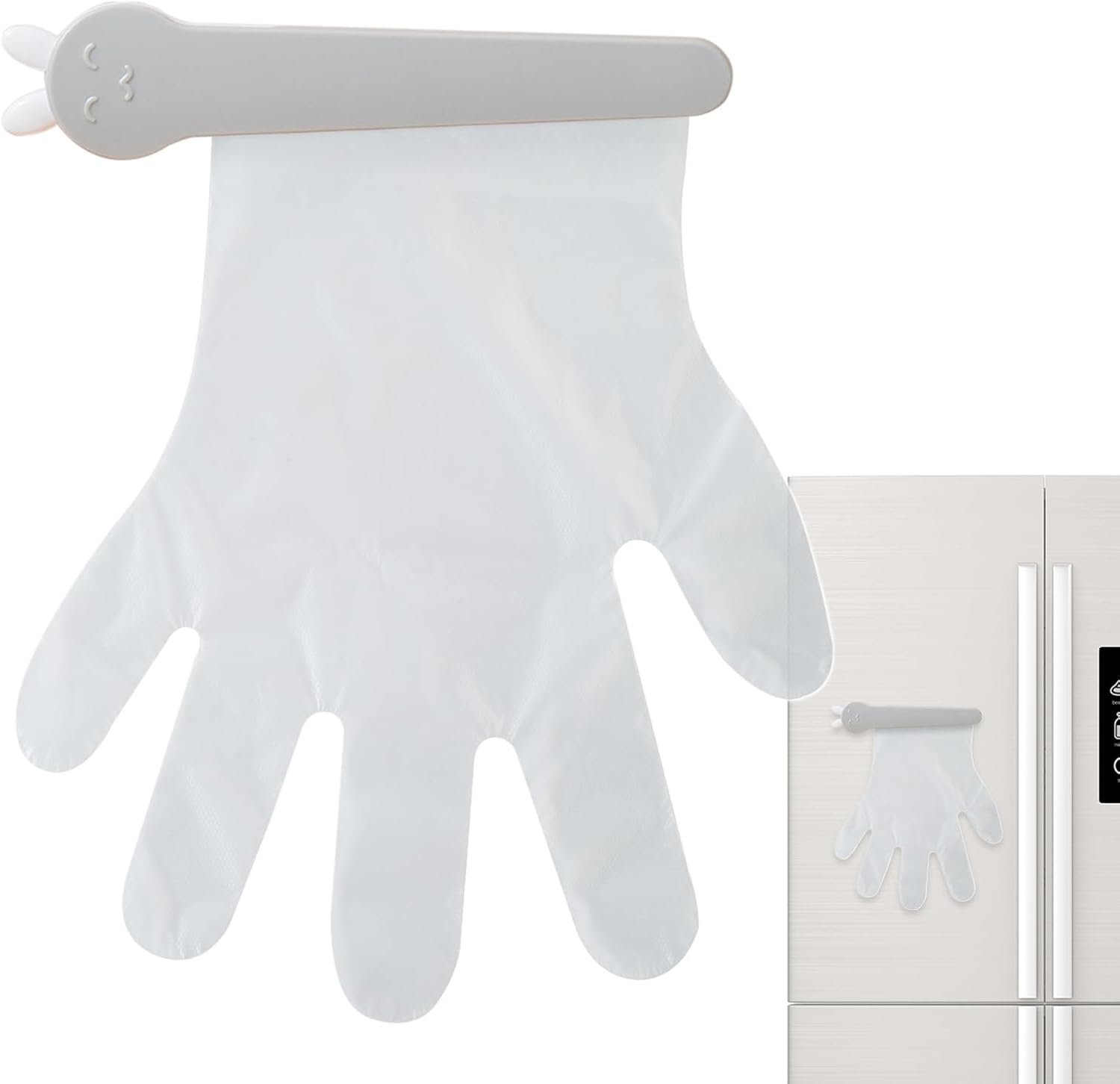  Porte- Pour Le Support Mural, Avec 100 Gants, Organisateur Adhésif De Conception De Clip, Pour La Manipulation Des Aliments Pour Nettoyer La Coiffure