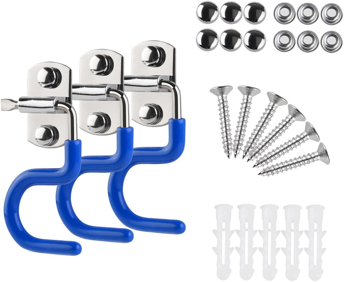  VICASKY Porte-serpillière En Acier Inoxydable 304 S-courbé 3 Pcs Support Mural Anti-glissement Organisateur D'outils