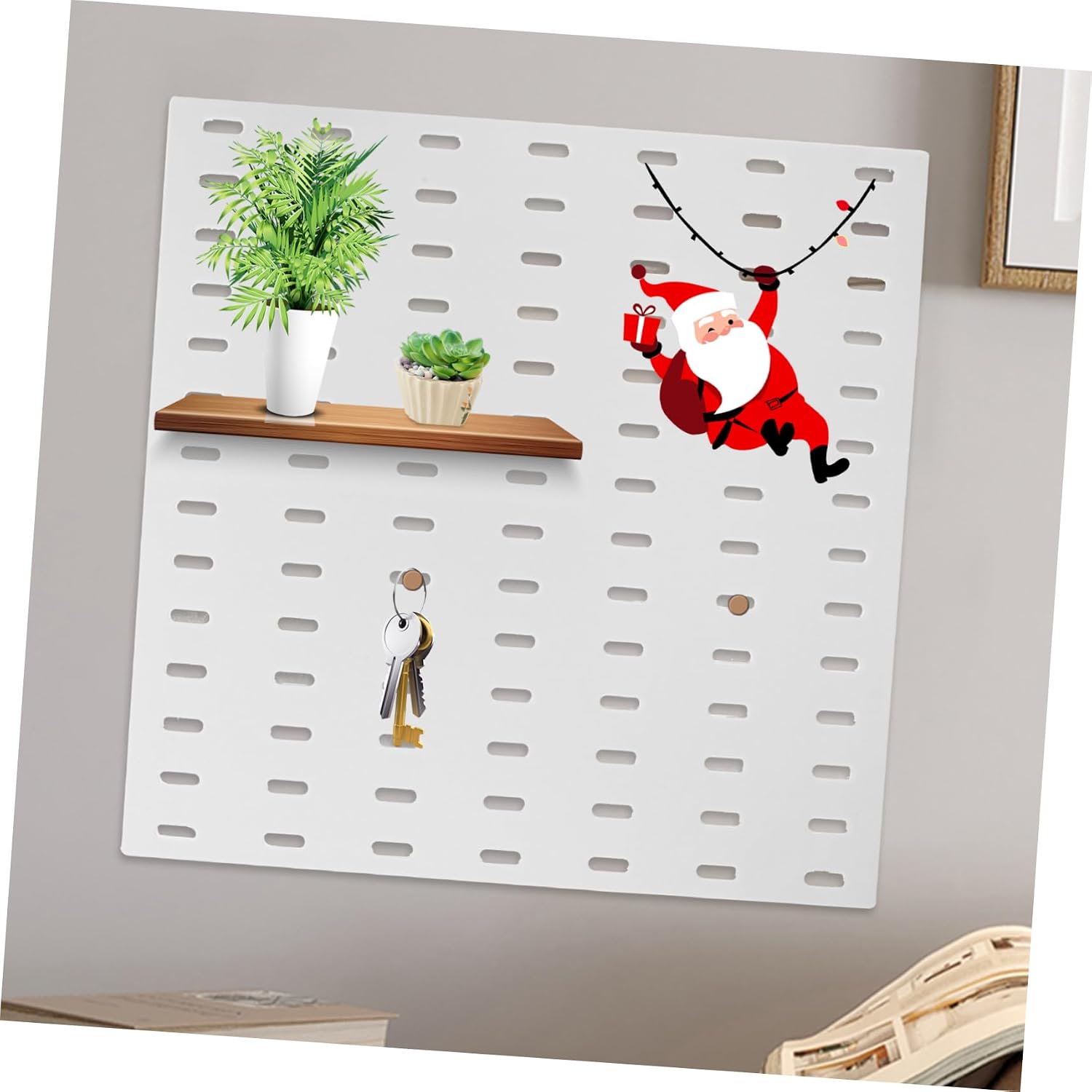  Gatuida Panneau Perforé Mural Organisateur Pratique Support De Rangement Ajustable Sans Perçage Pour Atelier Cuisine Et Décoration Intérieure