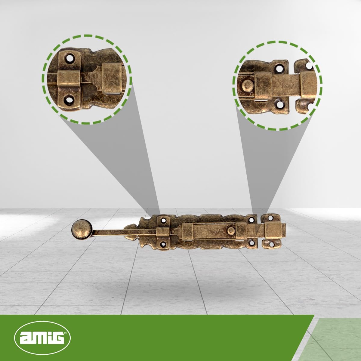  Amig - Loquet De Fenêtre - Modèle 411 - Acier Avec Tige En Zamak - 200 Mm - Largeur : 35 Mm - Idéal Pour Les Fenêtres