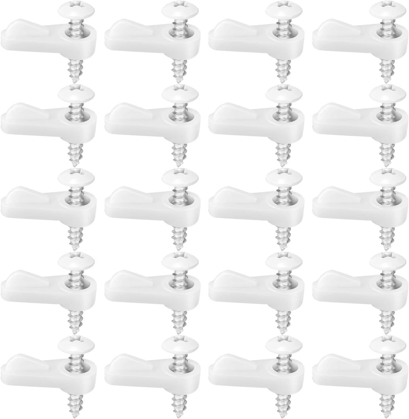  Clips De Retenue Pour Moustiquaire - 20 Pièces Quincaillerie Fixation Moustiquaire Avec Vis,Clips Sécurisés Pour Contre-fenêtre - Pour Maison Appartement Dortoir Salon Chambre Bureau Cuisine Salle De
