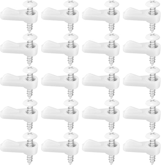  Clips De Retenue Pour Moustiquaire - 20 Pièces Quincaillerie Fixation Moustiquaire Avec Vis,Clips Sécurisés Pour Contre-fenêtre - Pour Maison Appartement Dortoir Salon Chambre Bureau Cuisine Salle De