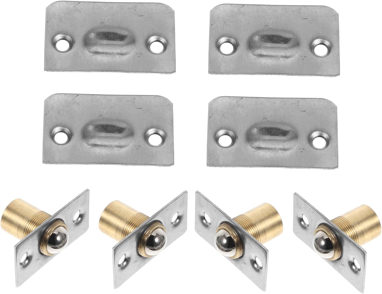  Jojofuny 4 Pack Adjustable Ball Latches With Plate For Closet Door Ball Latch For Cabinet Door Hardware Door Hardware With Strike