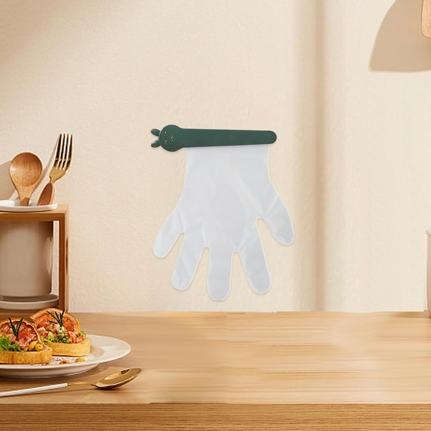  Générique Porte-Boîte à Gants Murale | Organisateur De Gants | Clip Adhésif Multifonction Pour Cuisine Maison Et Professionnelle