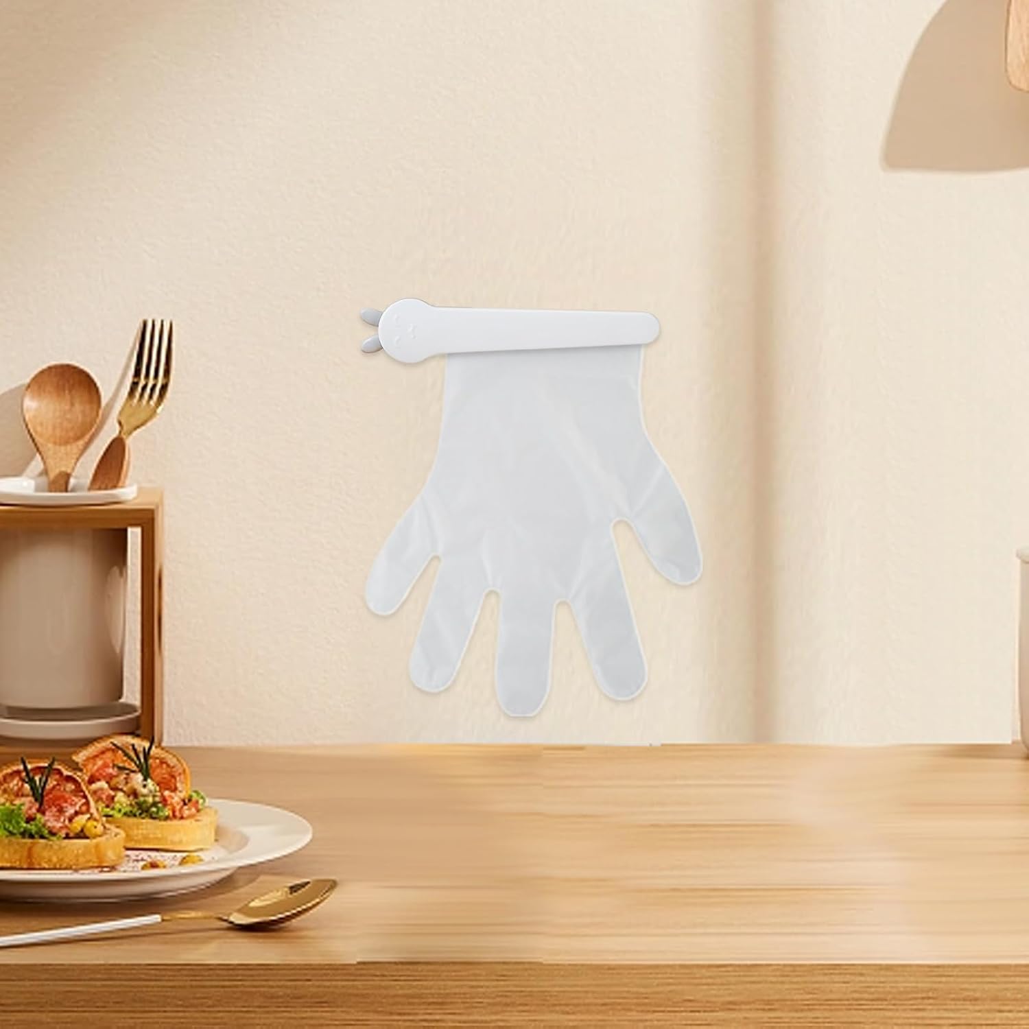  Gloves Holder, Gloves Rack, Clip Design Adhesive Mount Space Saver Easy Access Sleek Look Wall Mounted Strong Grip, Organizer Storage For Home, Kitchen, Closet, 8.27x1.77inches
