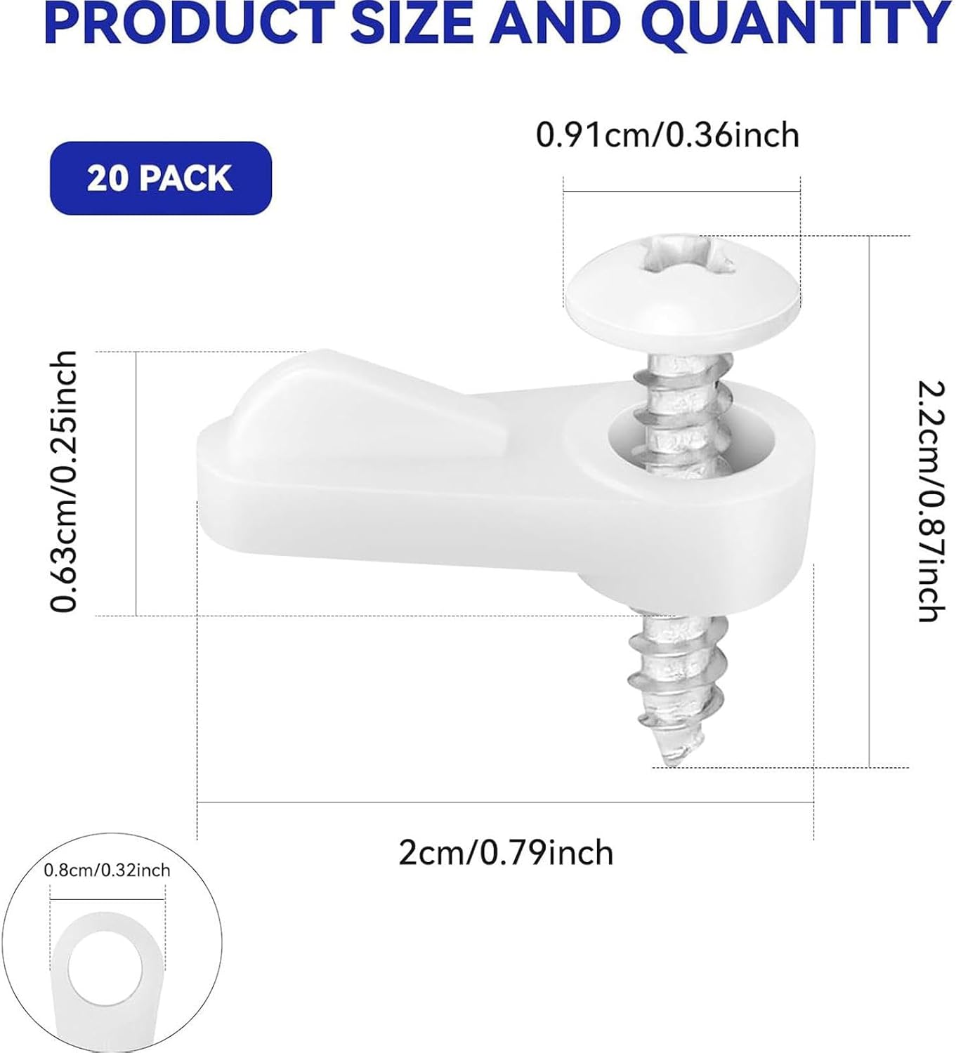  Clips Fixation Moustiquaire - 20 Pièces Quincaillerie Fixation Moustiquaire Avec Vis - Clips Maintien Pour Fenêtre Anti-Tempête,Pour Intérieur, Maison, Ferme, Appartement, Dortoir, Salon, Chambre, Bur