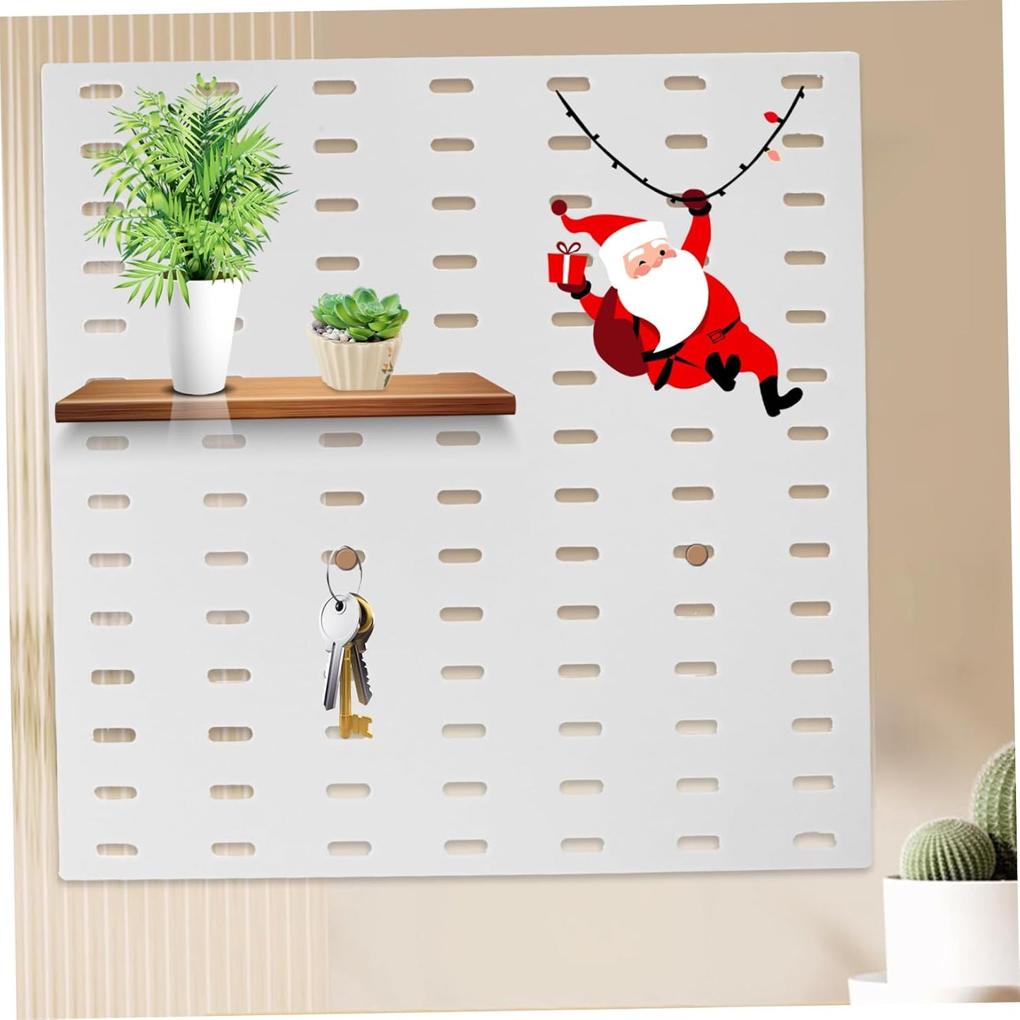  Gatuida Panneau Perforé Mural Organisateur Pratique Support De Rangement Ajustable Sans Perçage Pour Atelier Cuisine Et Décoration Intérieure