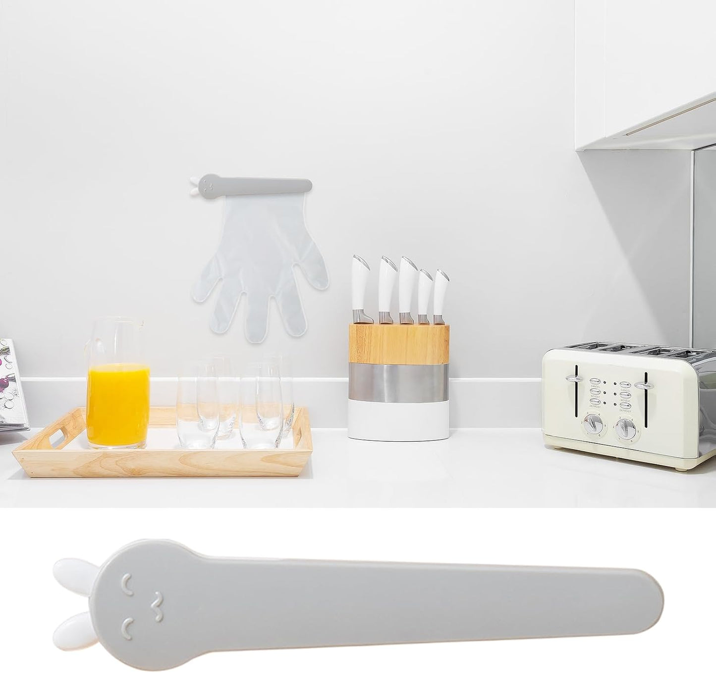 Generisch Support Mural Pour Boîte à Gants, Organiseur Avec Design à Clip, Montage Adhésif Pour Cuisine, Armoire Et Secteur Alimentaire