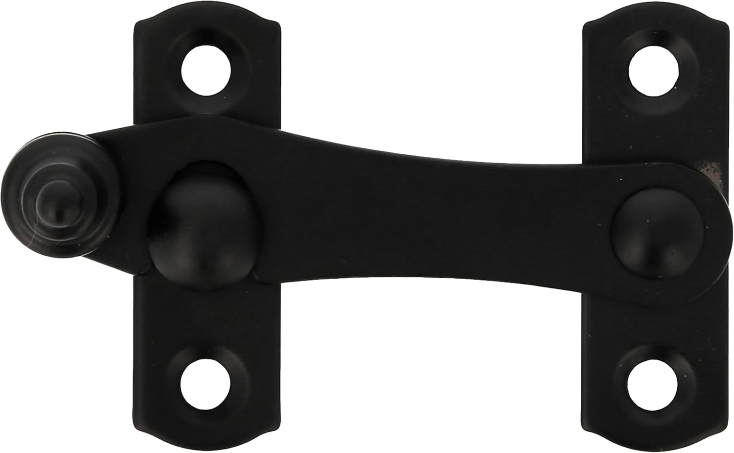  Amig - Black Knocker For Shutters With Reverse Attachment Mod. 3-75 X 46 Mm - Anti-shock And Breakage Safety Lock For Windows - Made Of Steel - With Screws