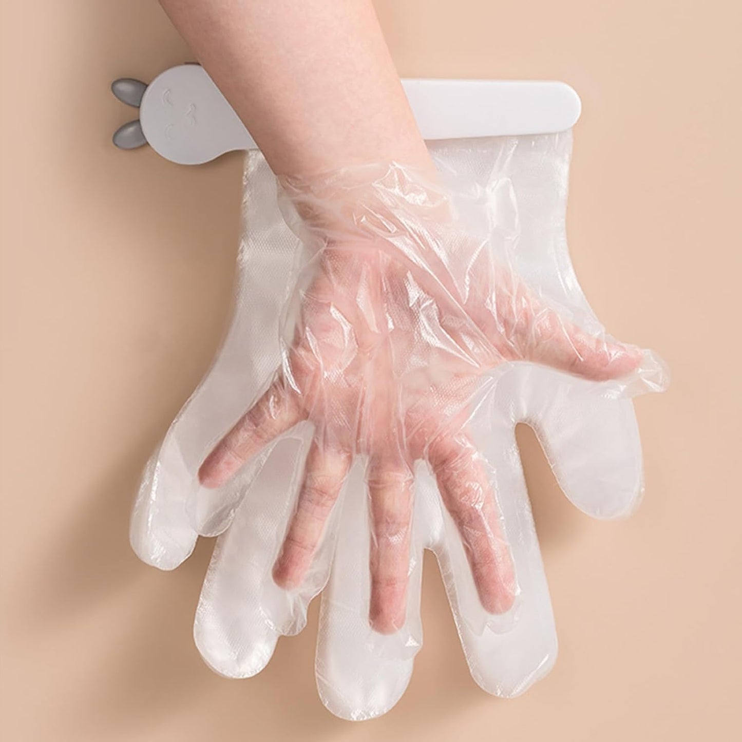  Porte- Pour Le Support Mural, Avec 100 Gants, Organisateur Adhésif De Conception De Clip, Pour La Manipulation Des Aliments Pour Nettoyer La Coiffure