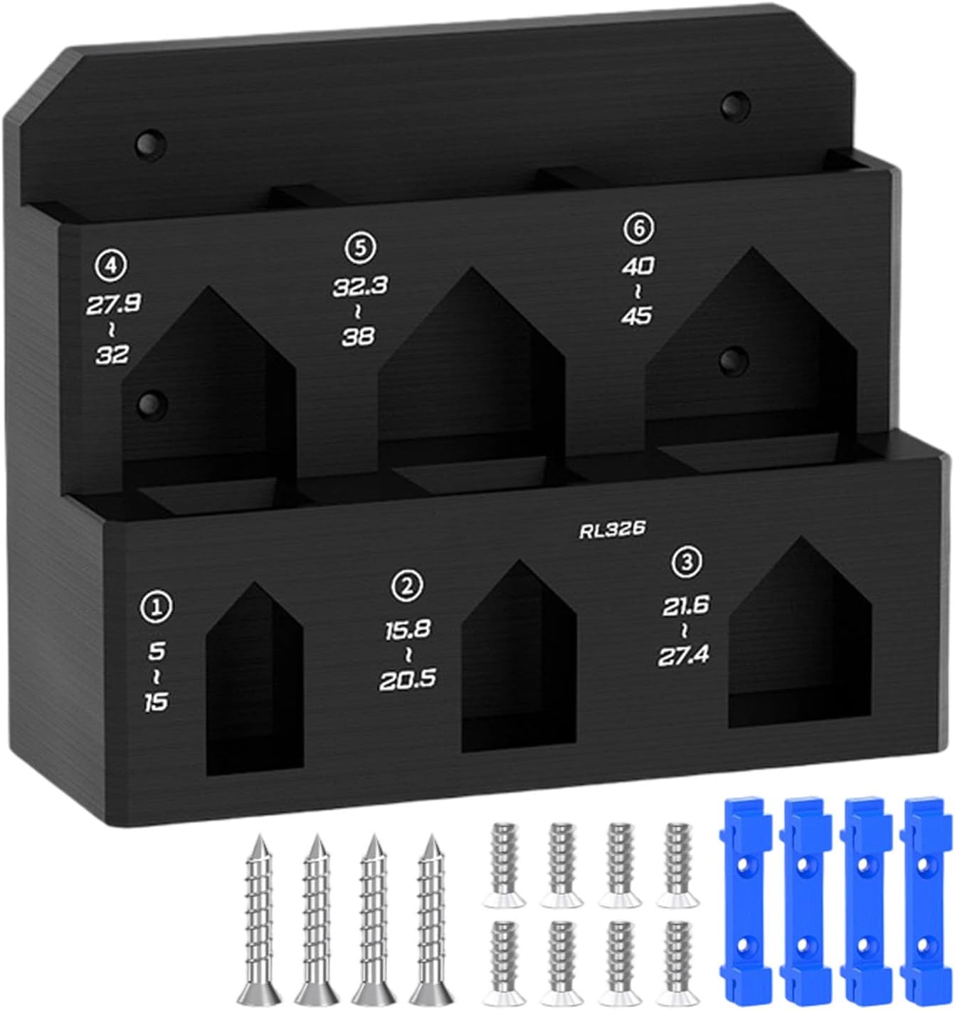  Support De Rangement Robuste, Organiseur Mural Pour Outils, 6 Emplacements Pour Vélo Avec Poignée De Serrage, Accessoire D'établi De Garage En Acier Robuste, Porte-outils Avec Design Peu Encombrant