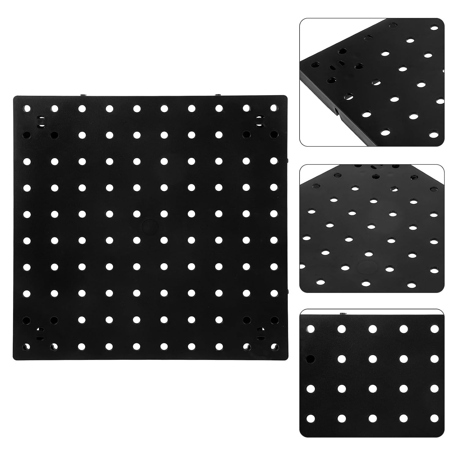  VICASKY Panneau Perforé Noir En Plastique Multi-fonctionnel Et Pratique Pour Rangement Mural Garage Ou Salle De Bain, Organiseur Simple Et Élégant Pour Atelier