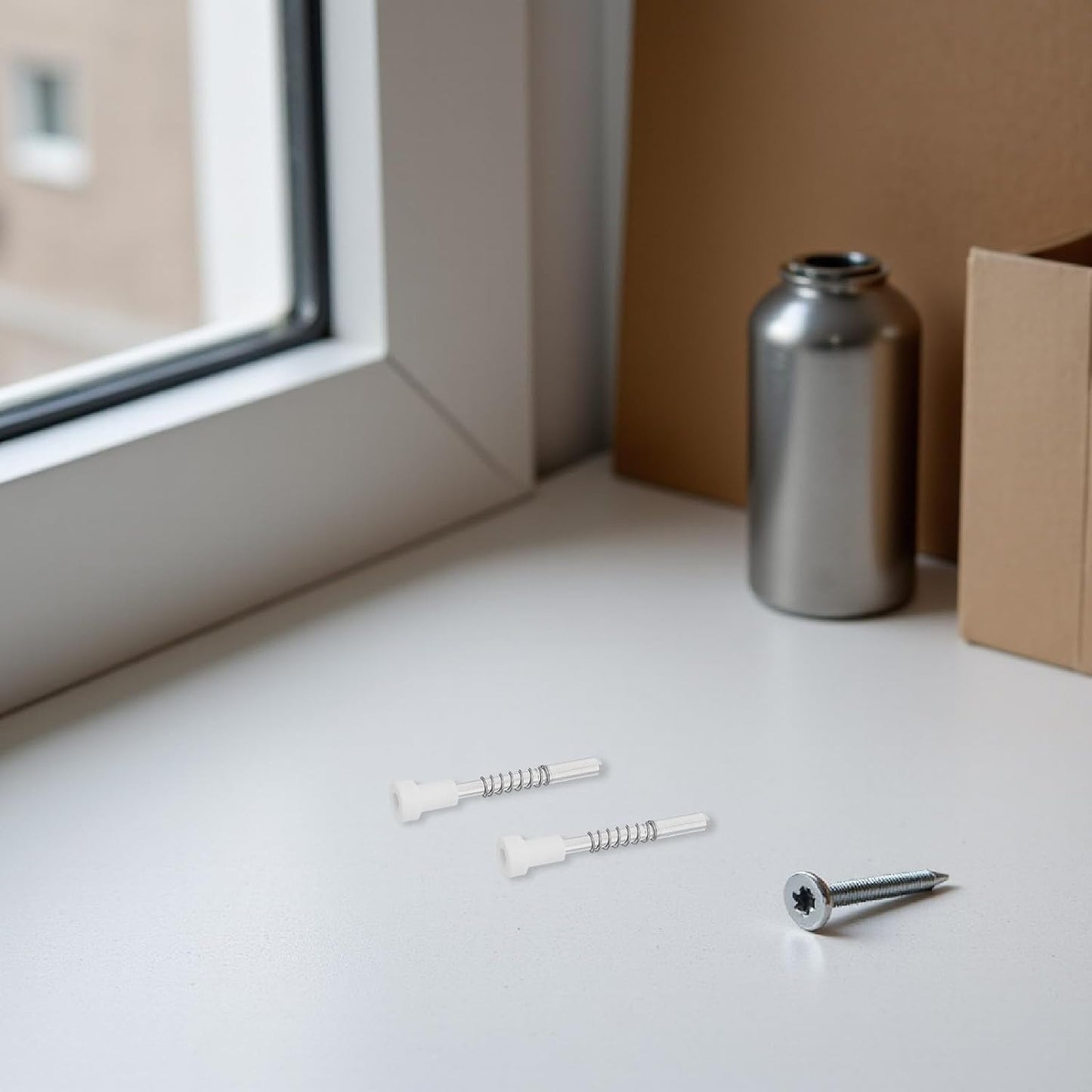  Ciieeo 20 Pièces Loquet à Ressort Métallique Installation Facile Fixation En Plastique Et Métal Pour Moustiquaire De Fenêtre Pour Décoration Intérieure Et Rénovation
