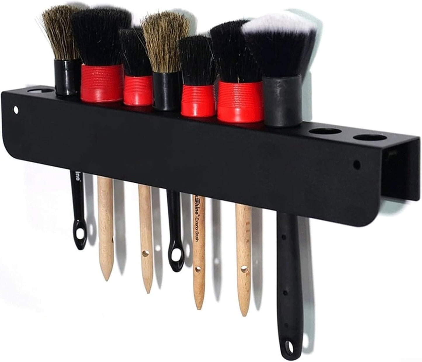  Support Mural Pour Brosse De Détail, Avec 10 Trous, Pour Garage, Atelier, Rangement En Acier Au Carbone Pour Garder Les Outils Propres Et Accessibles