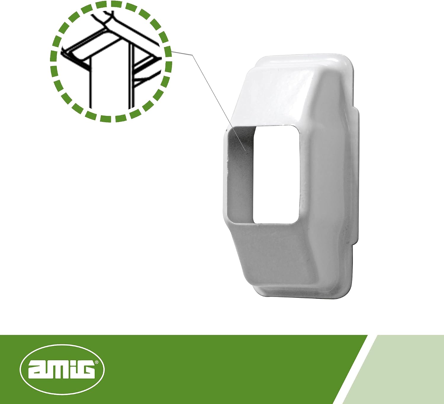  Amig - 20334 | Cover For Strap Guide | Aluminium | White