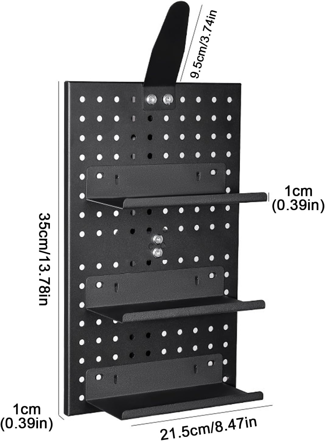  Support De Panneau Perforé En Aluminium, Support De Rangement Pour équipement De Vélo, Support De Casque De 45,7 X 30,5 Cm Avec Construction Solide, Organisateur En Avec Cadre Stable