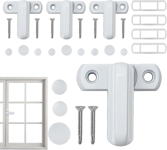  Verrou De Sécurité Pour Fenêtre – Serrure De Sécurité Pour Porte Coulissante – Robuste En D'aluminium Pour La Prévention Des Cambriolages, Sécurité Des , Maison