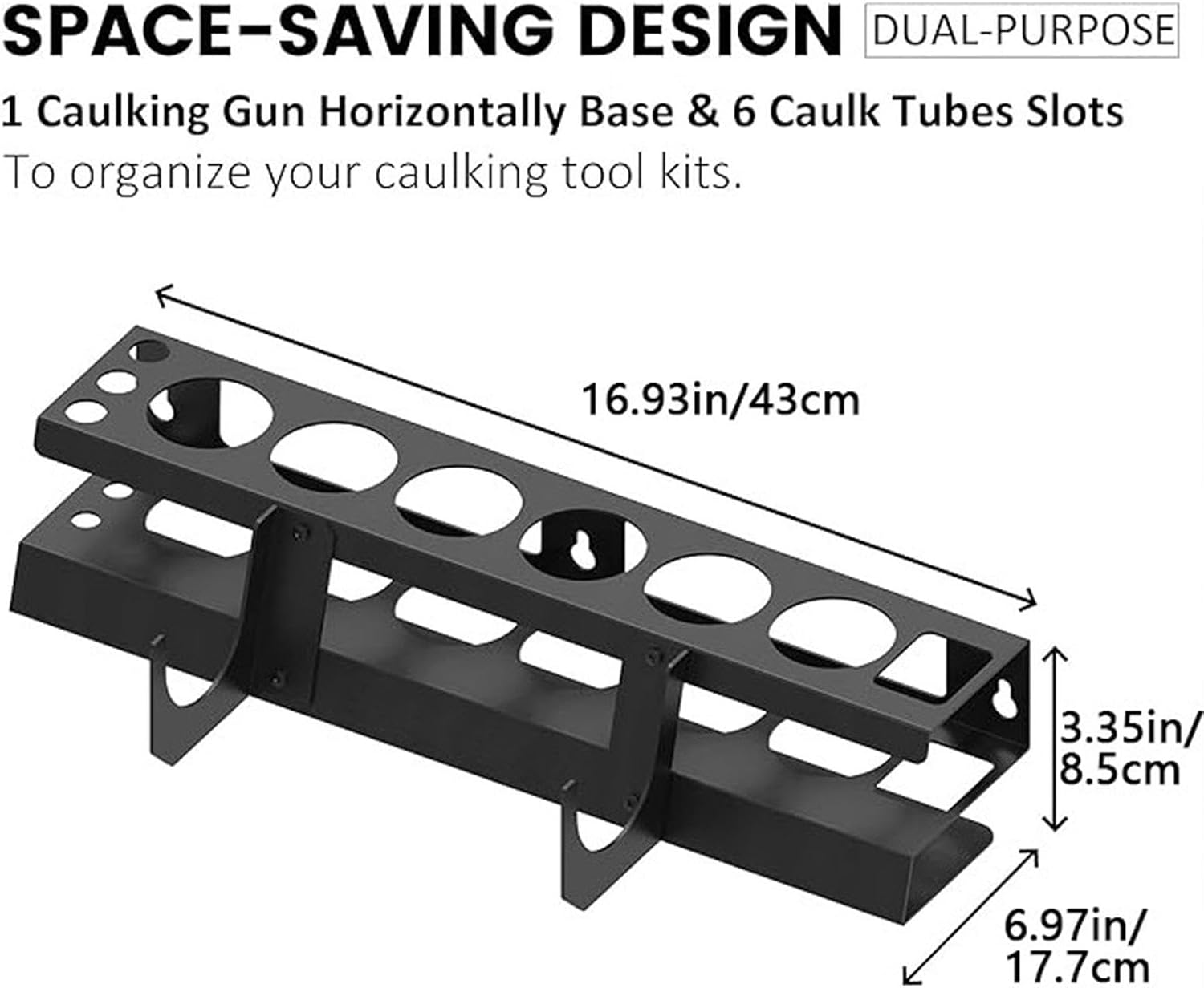  Support Porte-Tube À Graisse Mural - Rack De Rangement Pour Outils Tubulaires - Support Mural Pour Mastic - Idéal Pour Entrepôt, Atelier, Garage, Maison, Industrie, Abri De Jardin Et Espace De