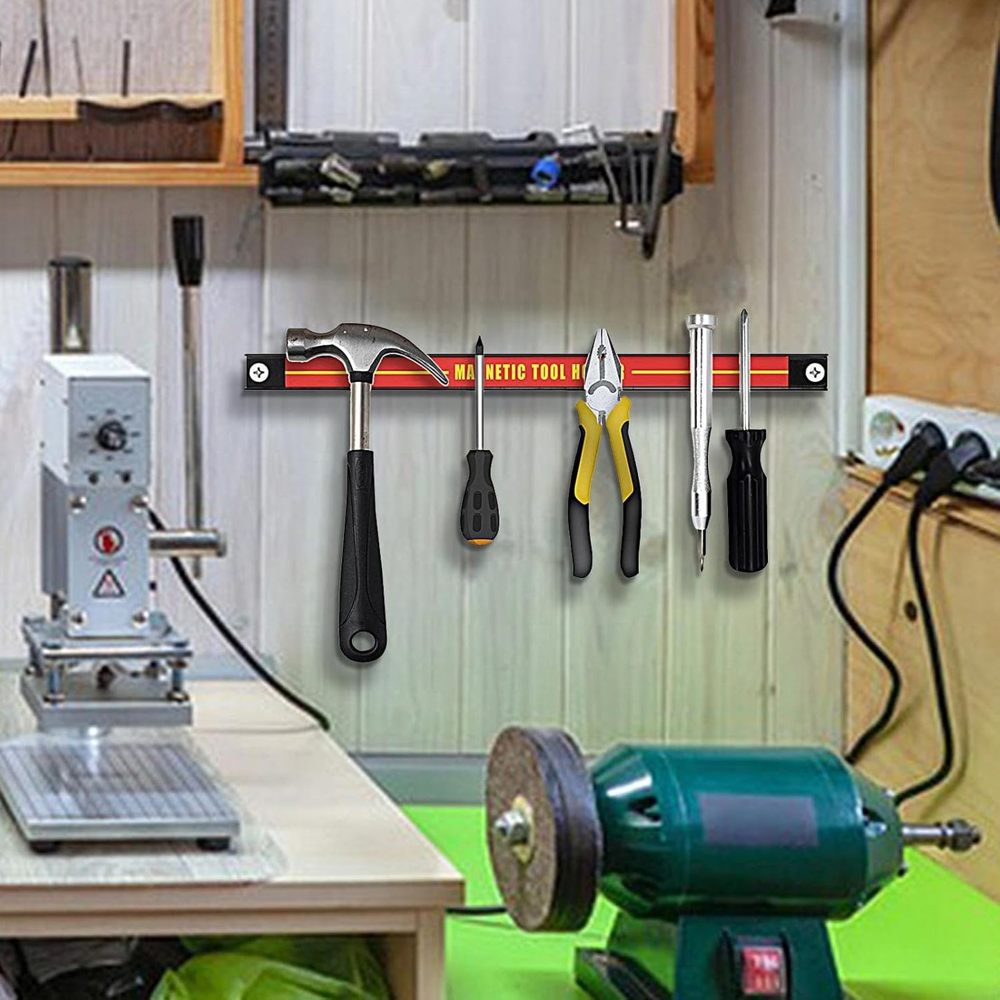  Porte-outils Magnétique - Barre Magnétique Pour Outils - Support Mural Magnétique De Grande Capacité - Barre D'outils En Métal Pour Atelier, Maison, Organisateur D'outils Peu Encombrant