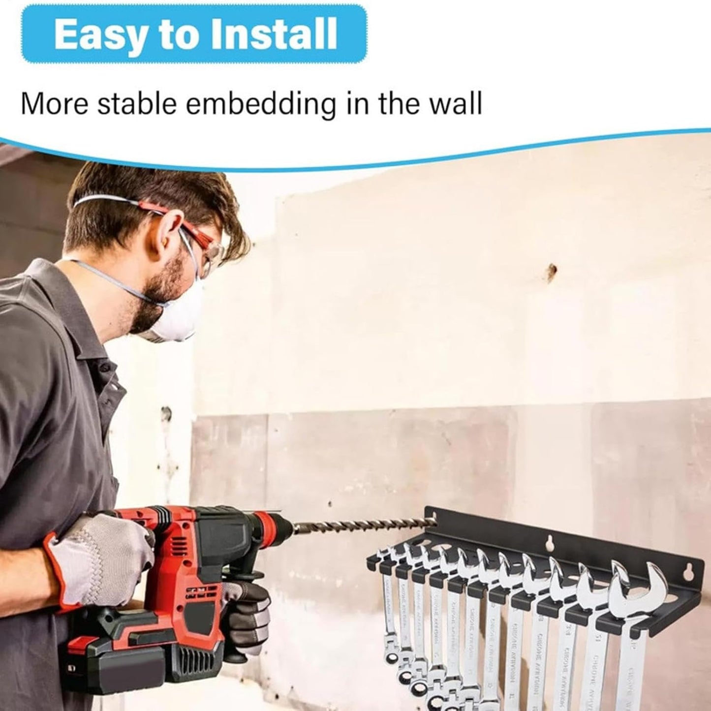  Supports Et Organiseurs Muraux De Clés,12 Fentes En Fer Robuste Et Gain De Place,Organiseur D'angle à Suspendre Pour Outils | Pour Tournevis Hexagonaux Cliquet Cutter Ciseaux Maison Garage Atelier Esp