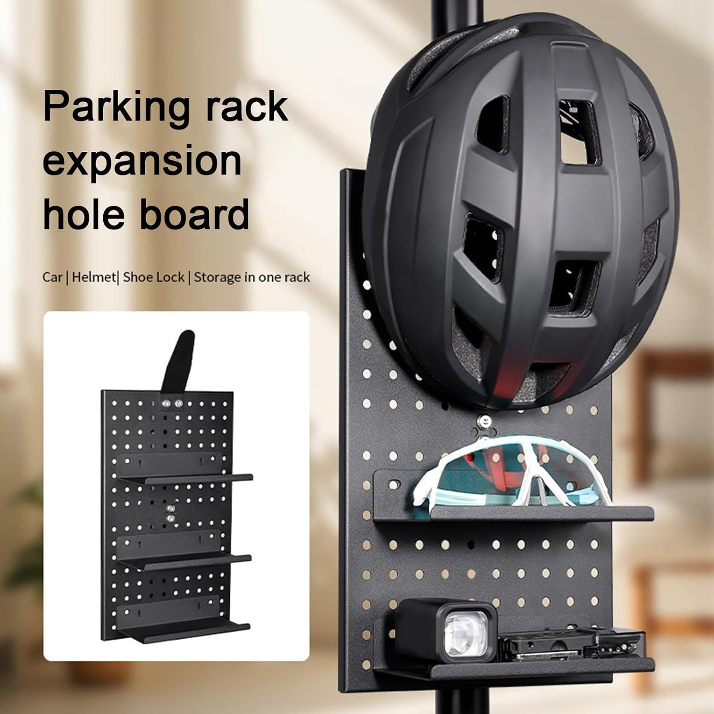  Support D'affichage Pour Panneau Perforé | Organisateur D'outils De Vélo En D'aluminium | Support Mural Pour Casque, Pour Garage, Mur, Bureau, Atelier