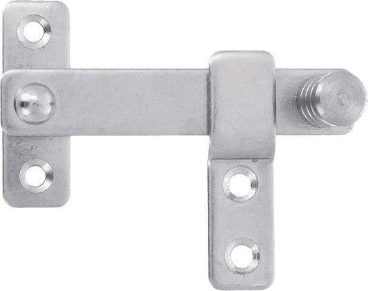  Amig - Levier De Volet Pour Portes, Fenêtres Et Volets | 80 X 46 Mm | Crochet Pour Portes, Fenêtres Et Volets | Serrure Intérieure Et Extérieure | Acier Inoxydable 18/8 Plaqué Argent Brillant