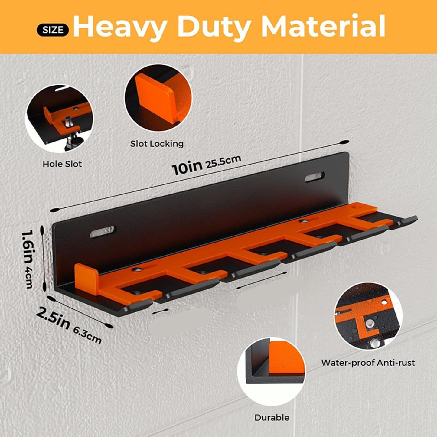  Organisateurs Muraux Sécurisés Pour Outils Pneumatiques Avec 5 Emplacements Coulissants En Métal Pour Un Rangement Sécurisé Et Efficace