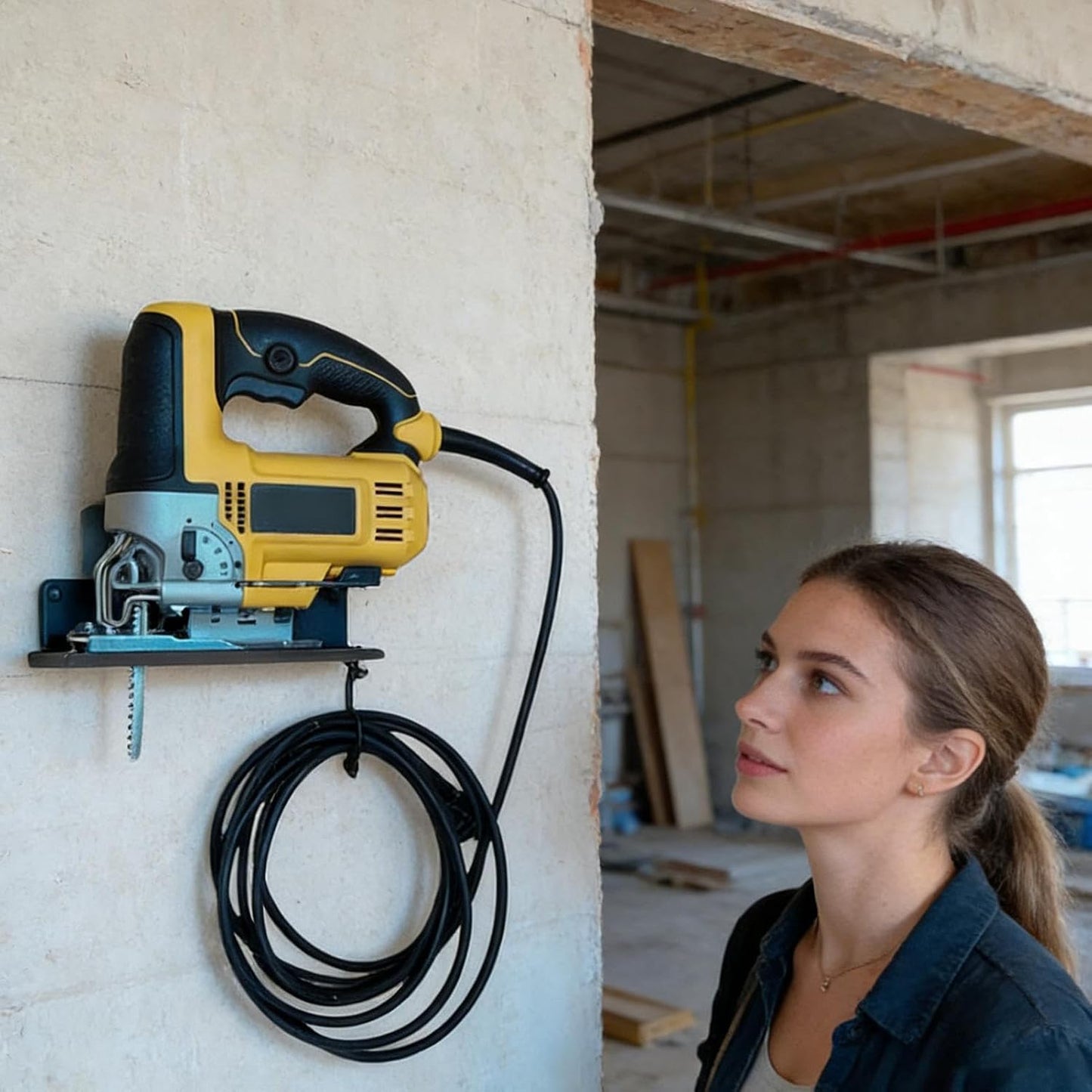  Support Mural Pour Scie Sauteuse | Organisateur Métallique Pour Outils électriques, étagère De Rangement De Scie Sauteuse - Pour Maison, Appartement, Cave, Garage, Atelier