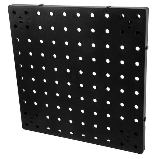  Toyvian 25 X 25 Cm Black Plastic Perforated Wall Panel For Tool Organizer, Multifunctional Storage Rack For Garage And Workshop, Practical Wall Storage System And