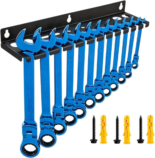  Supports Et Organiseurs Muraux De Clés,12 Fentes En Fer Robuste Et Gain De Place,Organiseur D'angle à Suspendre Pour Outils | Pour Tournevis Hexagonaux Cliquet Cutter Ciseaux Maison Garage Atelier Esp