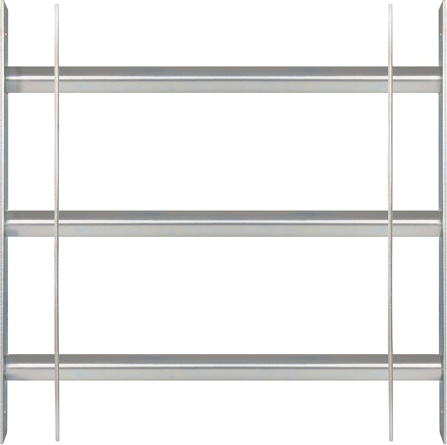  Alberts 563684 Secorino Basic Style Window Grille | Sliding For External Windows | Burglar Protection Grille | Galvanised In Blue | 300 X 700-1050 Mm