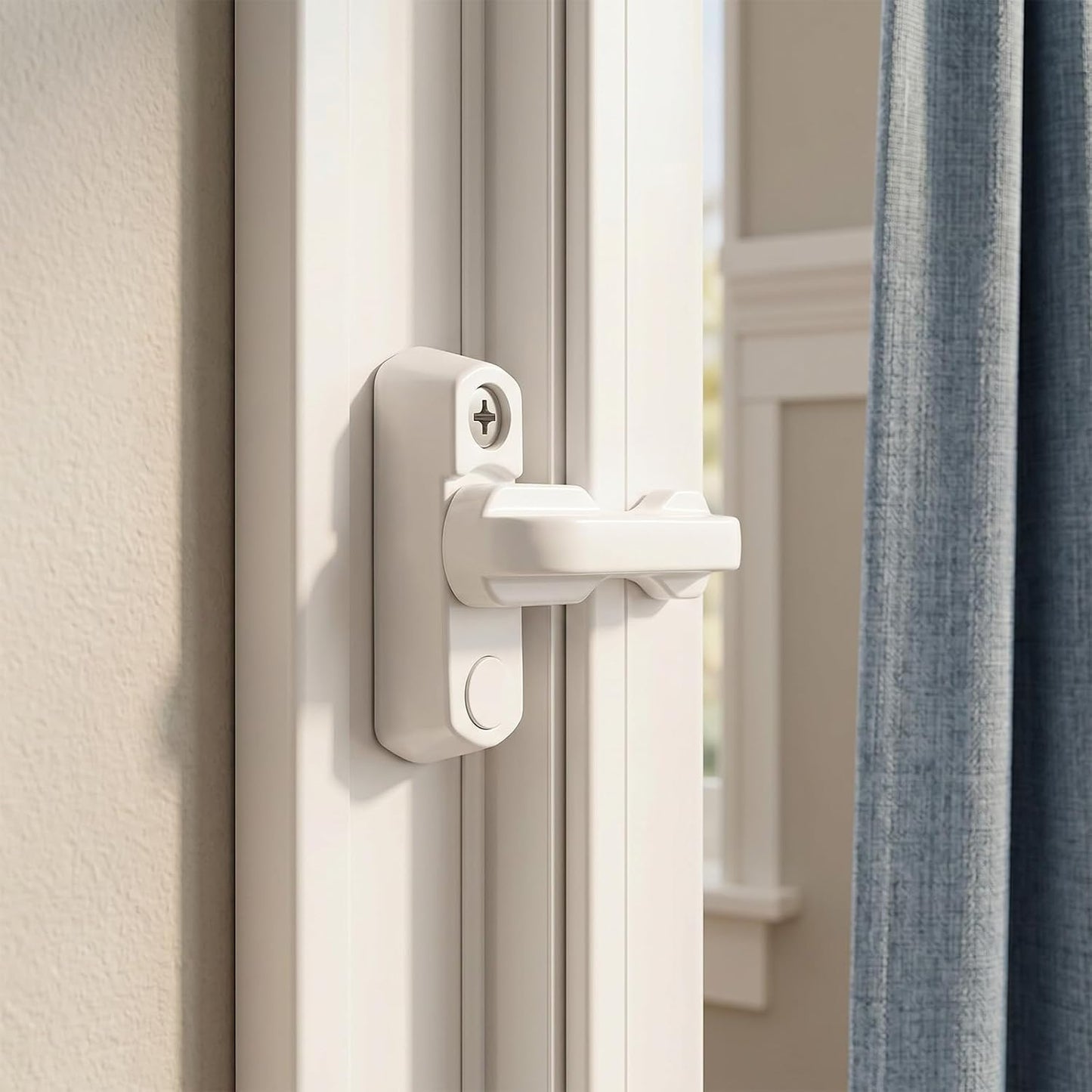  Lot De 4 Bloqueurs De Châssis Pour Fenêtres Et Portes UPVC/PVC, Blanc