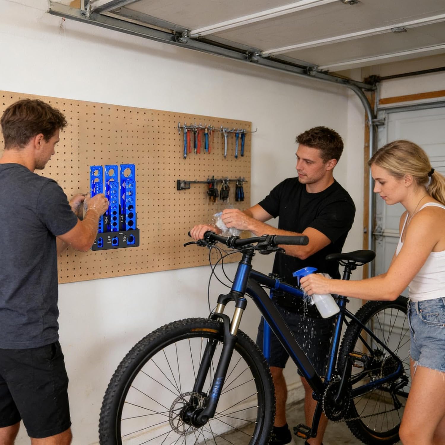  Generisch Étagère De Rangement Murale à 6 Compartiments, Support De Serrage Peu Encombrant, Pour Une Utilisation à La Maison, Au Garage, à L'atelier, à L'hôtel Et Sur Un Tableau Perforé