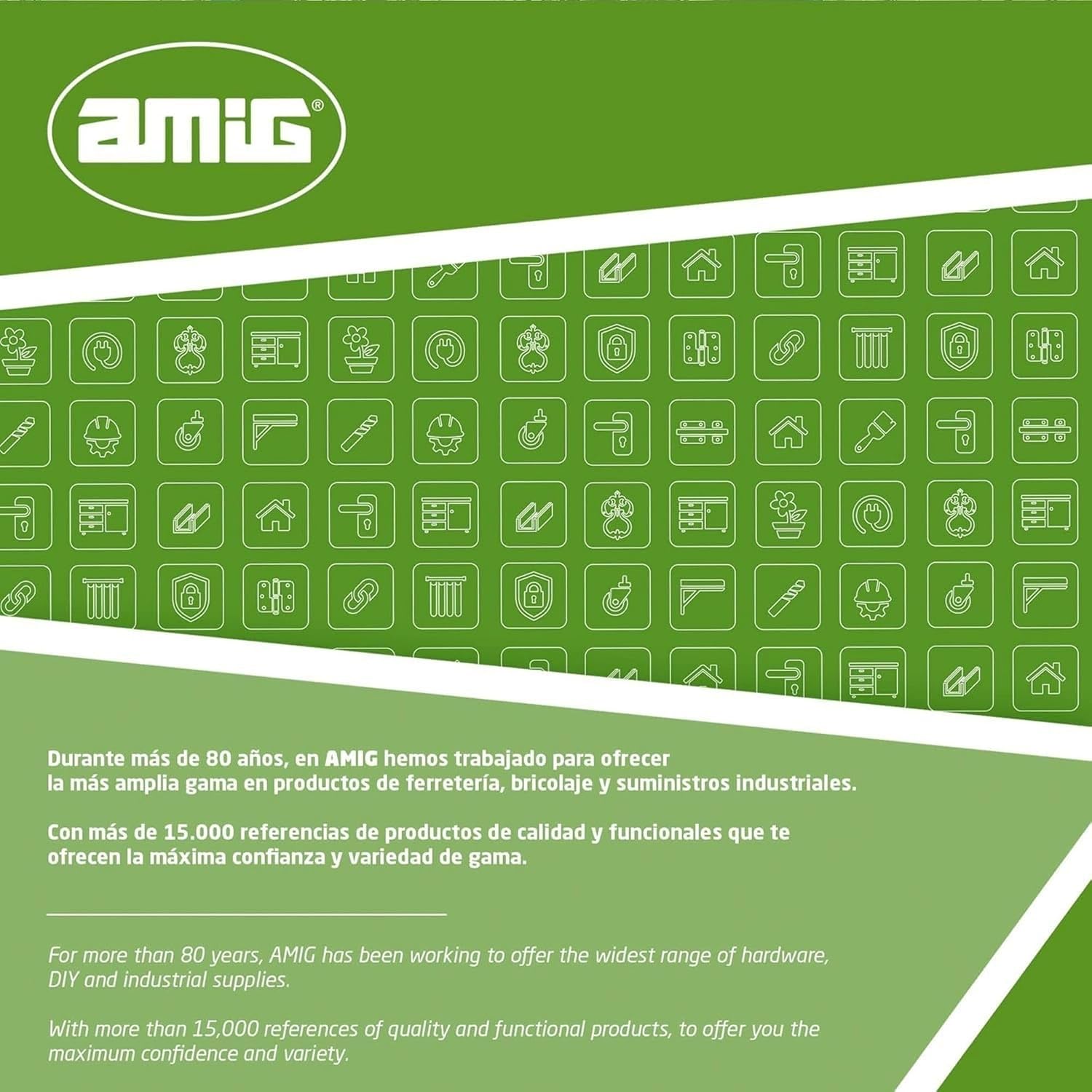  Amig - Roulement Fenêtre Coulissante | Lot De 2 Unités | Taille 79 X 21 Mm | Boîtier Métallique Réglable | Roulement à Aiguilles | Conçu Pour Les Fenêtres Coulissantes | Zamak Zincé