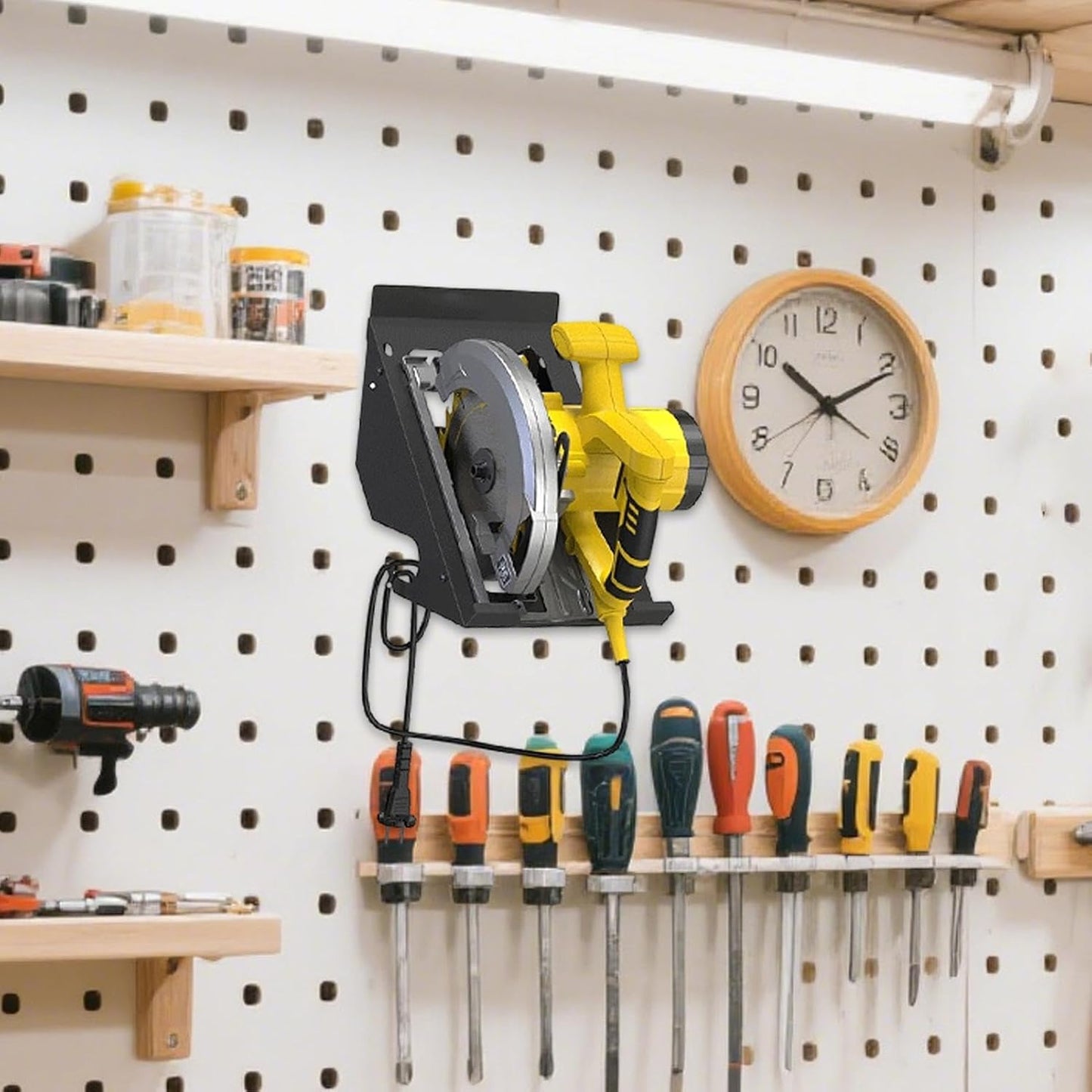  Genérico Heavy Duty Hanger – Organiseur Pour Outils De Sauvegarde, 13 X 7 Pouces, Rack De Stockage Mural Avec Design Sécurisé, Rangement De Garage Avec Cadre Solide, Support Circulaire Pour Saw