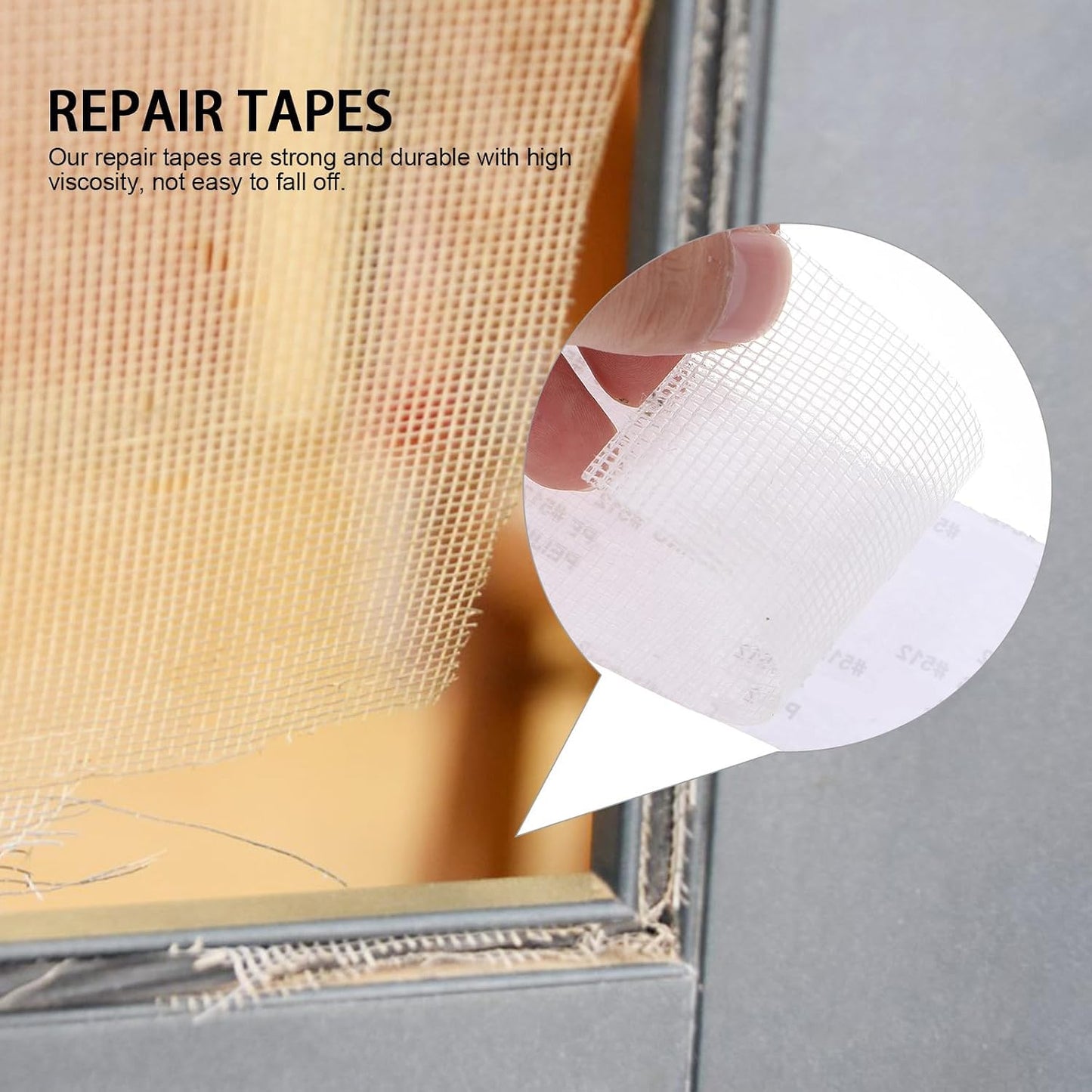  Angoily Kit De Réparation De Porte Moustiquaire Blanc Auto-adhésif En Pvc Résistant La Déchirure, Bande D'écran 5cm X 2m Pour Réparation Facile De Fenêtres Et Portes