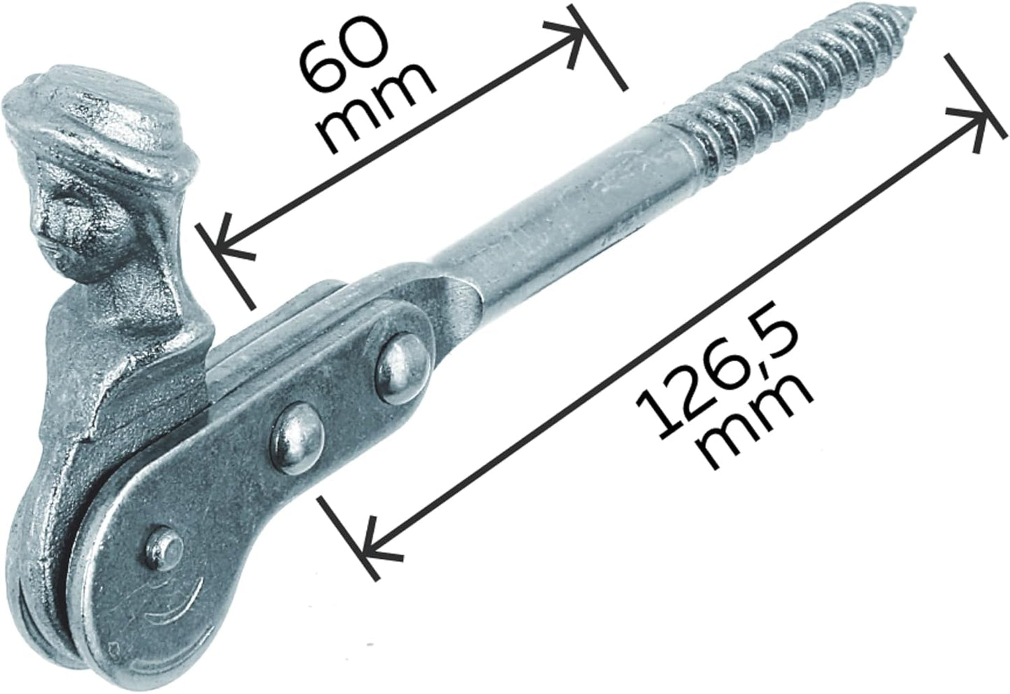  Alberts 864217 Shepherdess Head Shutter Stop | Screw-On Or Seal | Galvanised Blue | 126.5 Mm | Kit Of 10