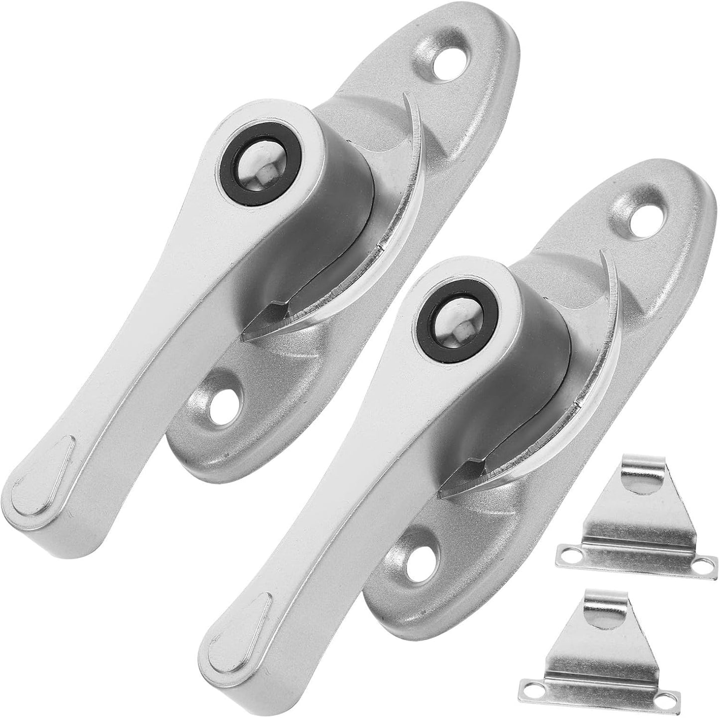  Ciieeo Ensembles De Verrous En Pvc Pour Fenêtre Coulissante Lot De 2 Argenté, Surface Lisse, Garantissant Sécurité Et Intimité Pour Maison Cuisine