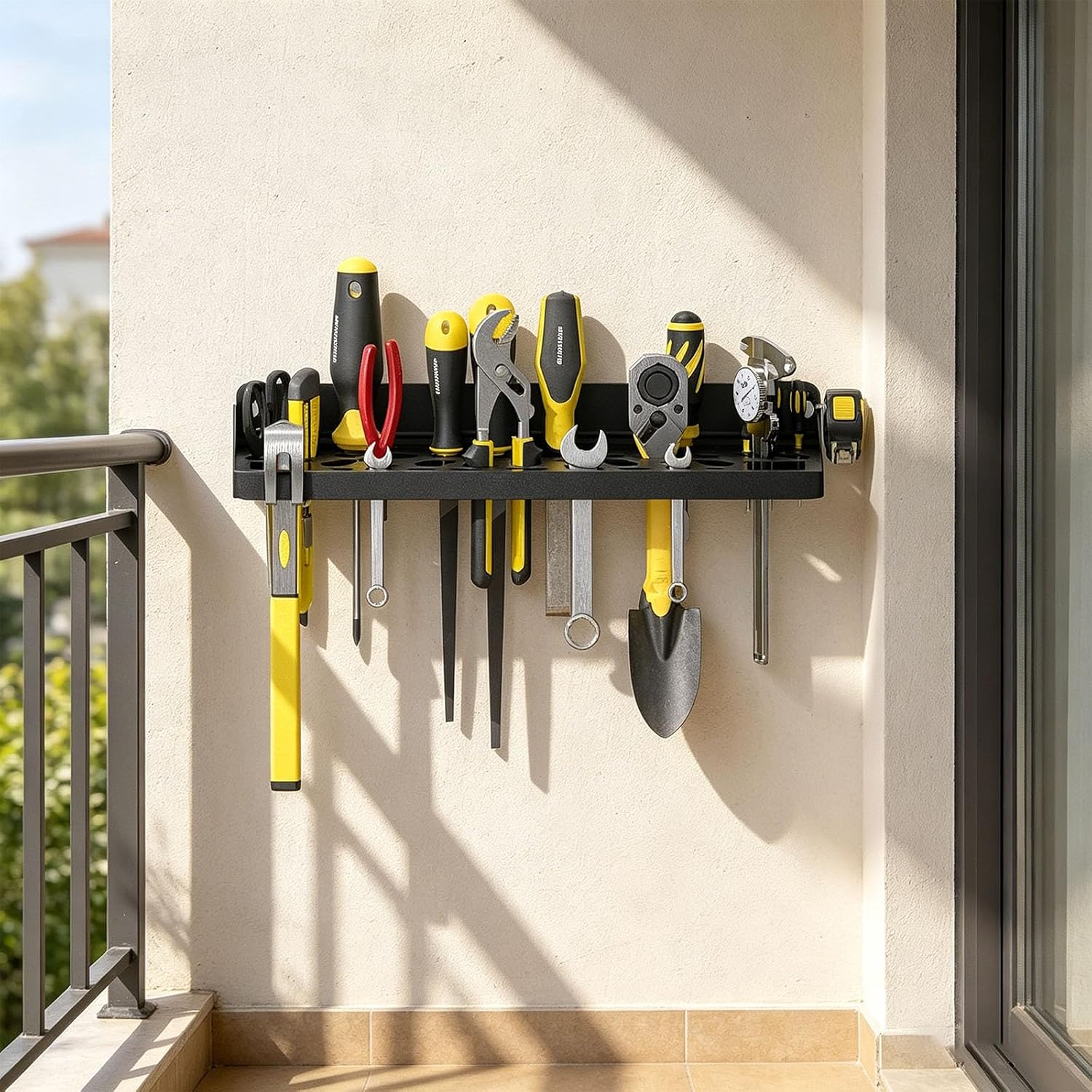  Étagère De Rangement Murale à 51 Trous En Acier Carbone Robuste Pour Outils Et Accessoires