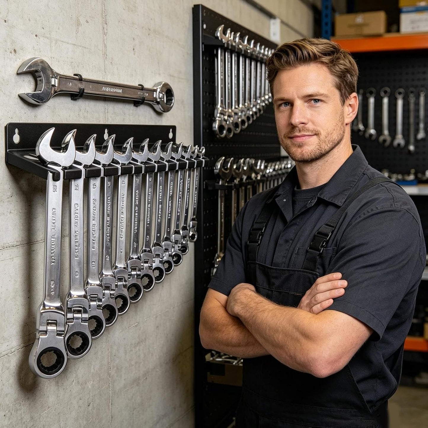 Supports Et Organiseurs Muraux De Clés,12 Fentes En Fer Robuste Et Gain De Place,Organiseur D'angle à Suspendre Pour Outils | Pour Tournevis Hexagonaux Cliquet Cutter Ciseaux Maison Garage Atelier Esp